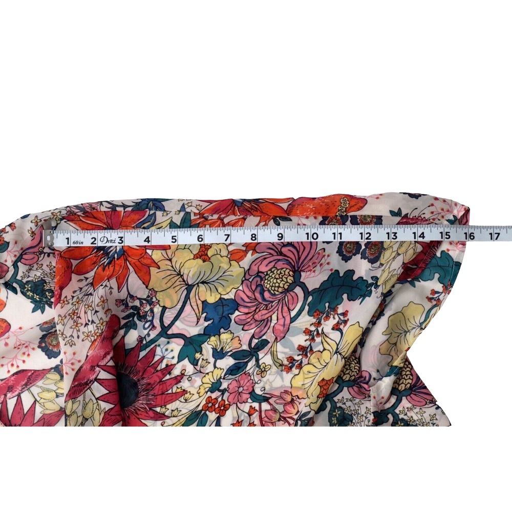 ALMOST FAMOUS Womens Kimono Sz L Fairy Grunge Fairycore Sheer Floral Flowers Top - Picture 7 of 7